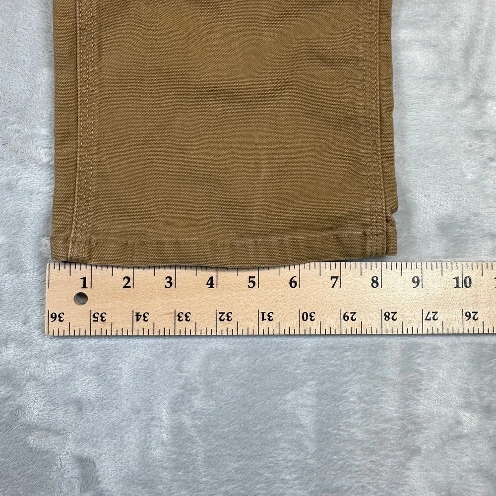 Dickies Overalls Mens 30x30 Brown Duck Canvas Double Knee Bib Workwear Dungarees - Picture 9 of 12